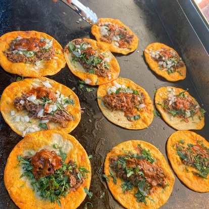 Street tacos with lime and radish garnish